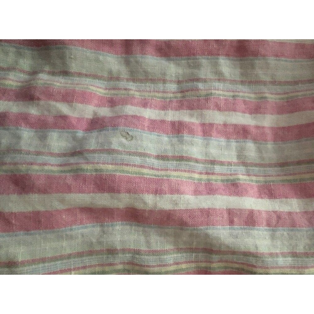 Lauren Ralph Lauren Womens Pink Striped Dress Shirt PP Linen Button Up - Picture 7 of 8